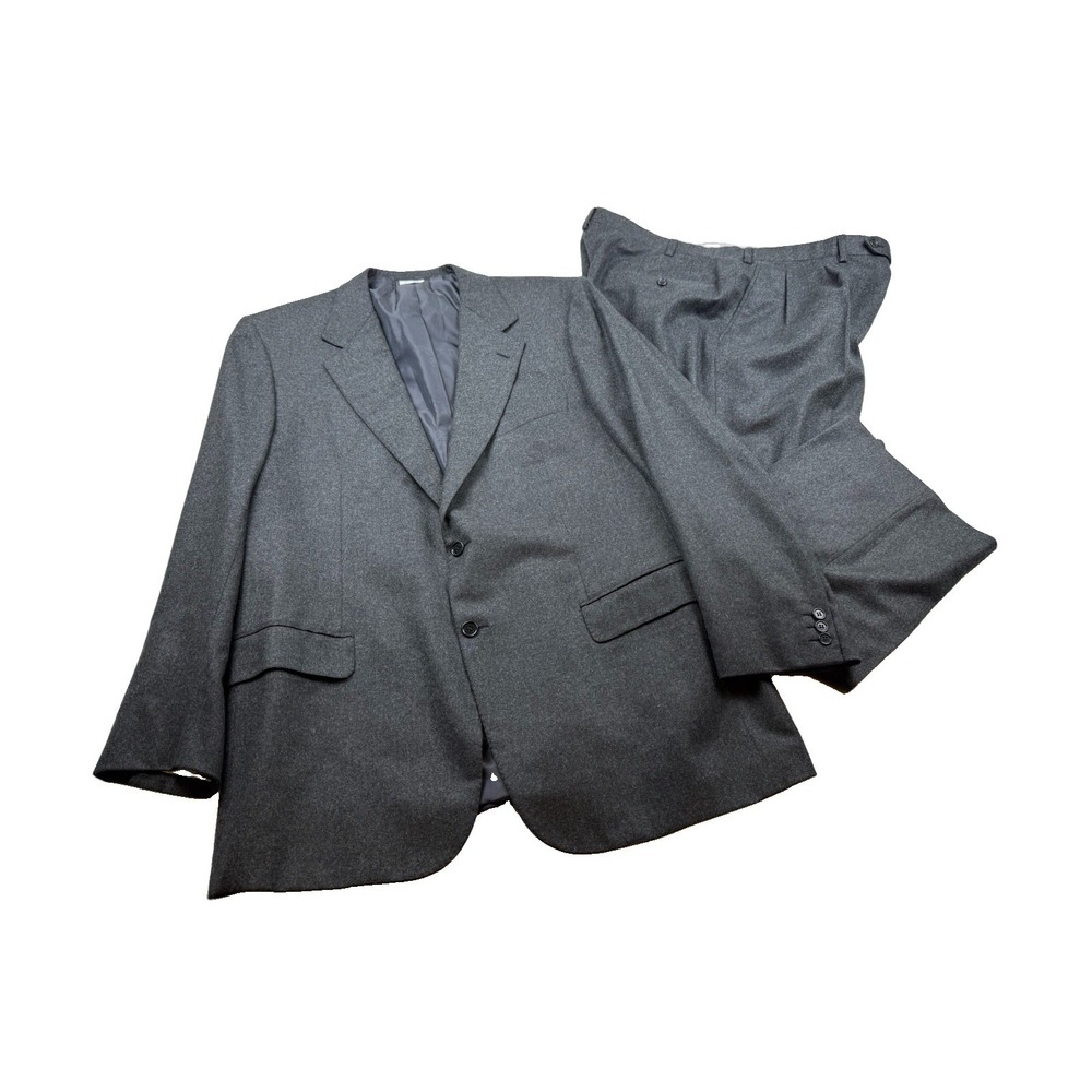 Brioni 2pc Suit Men's 46 Jacket 36 Pants Cashmere Flannel Gray Italy